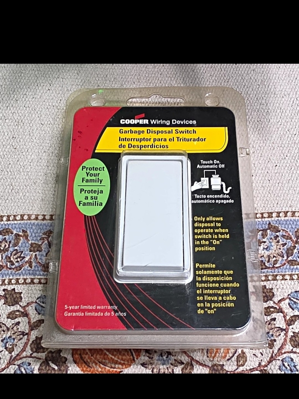 Cooper Wiring Devices Garbage Disposal Switch - White